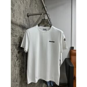 Moncler Men's and Women's round neck white short sleeve T-shirt